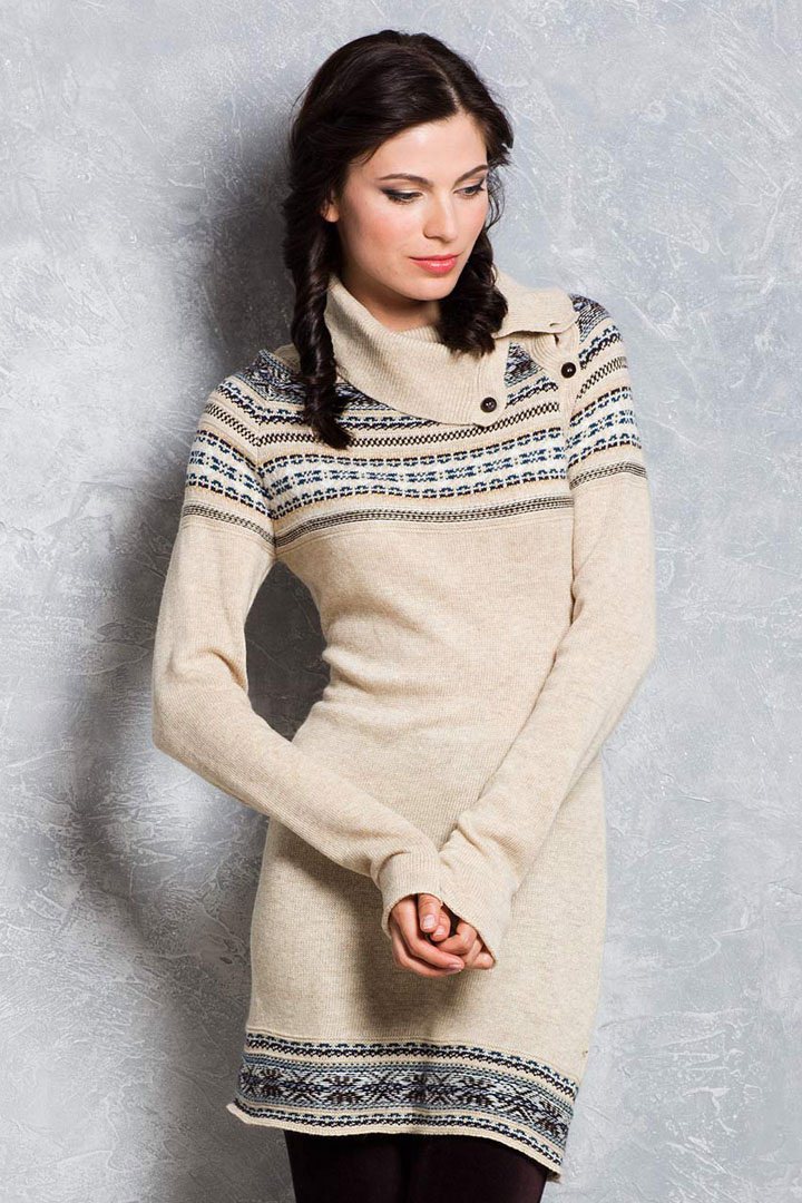 Фото товара 7435, вязаное платье свитер
