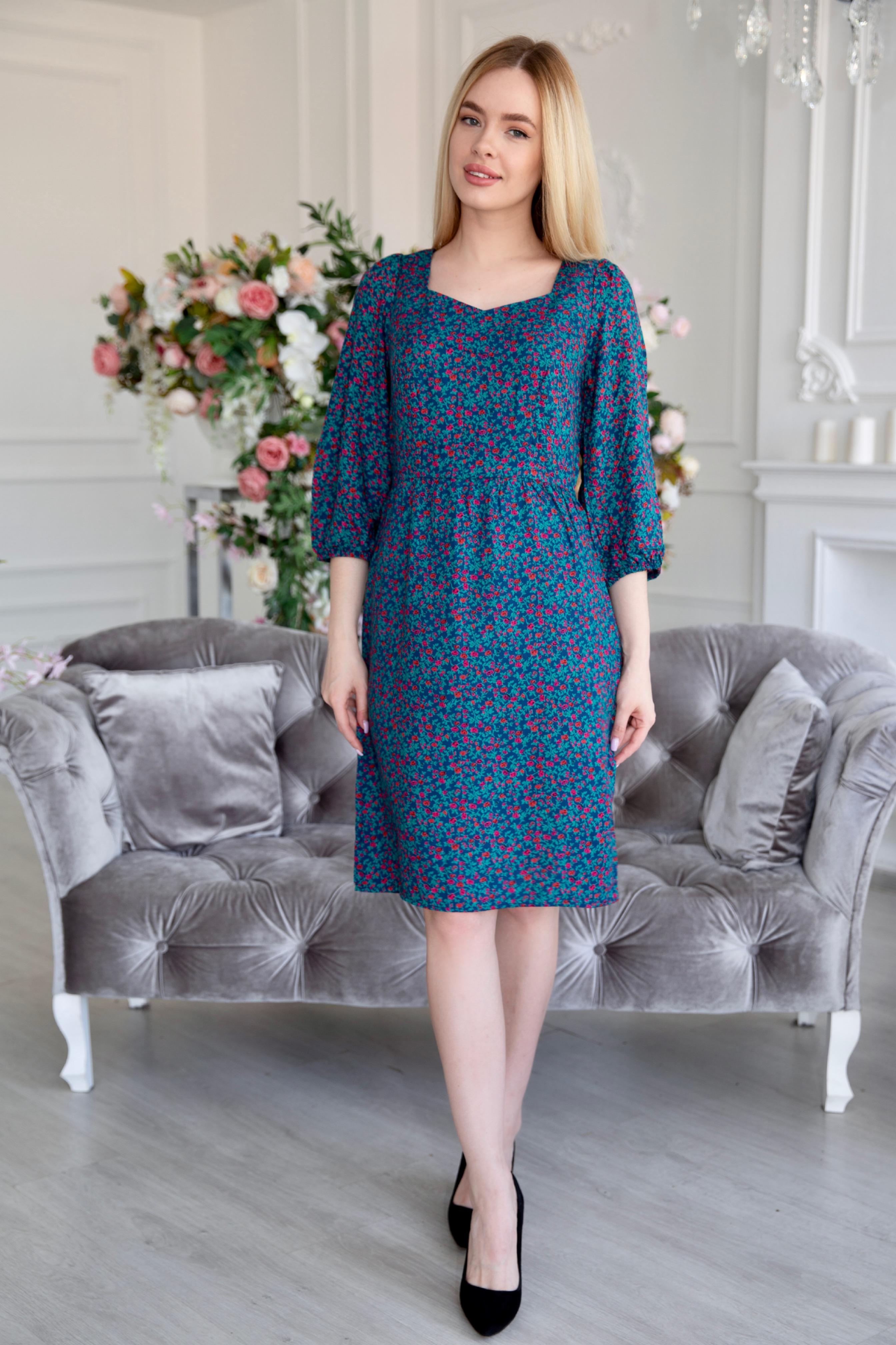 Фото товара 20938, повседневное платье миди