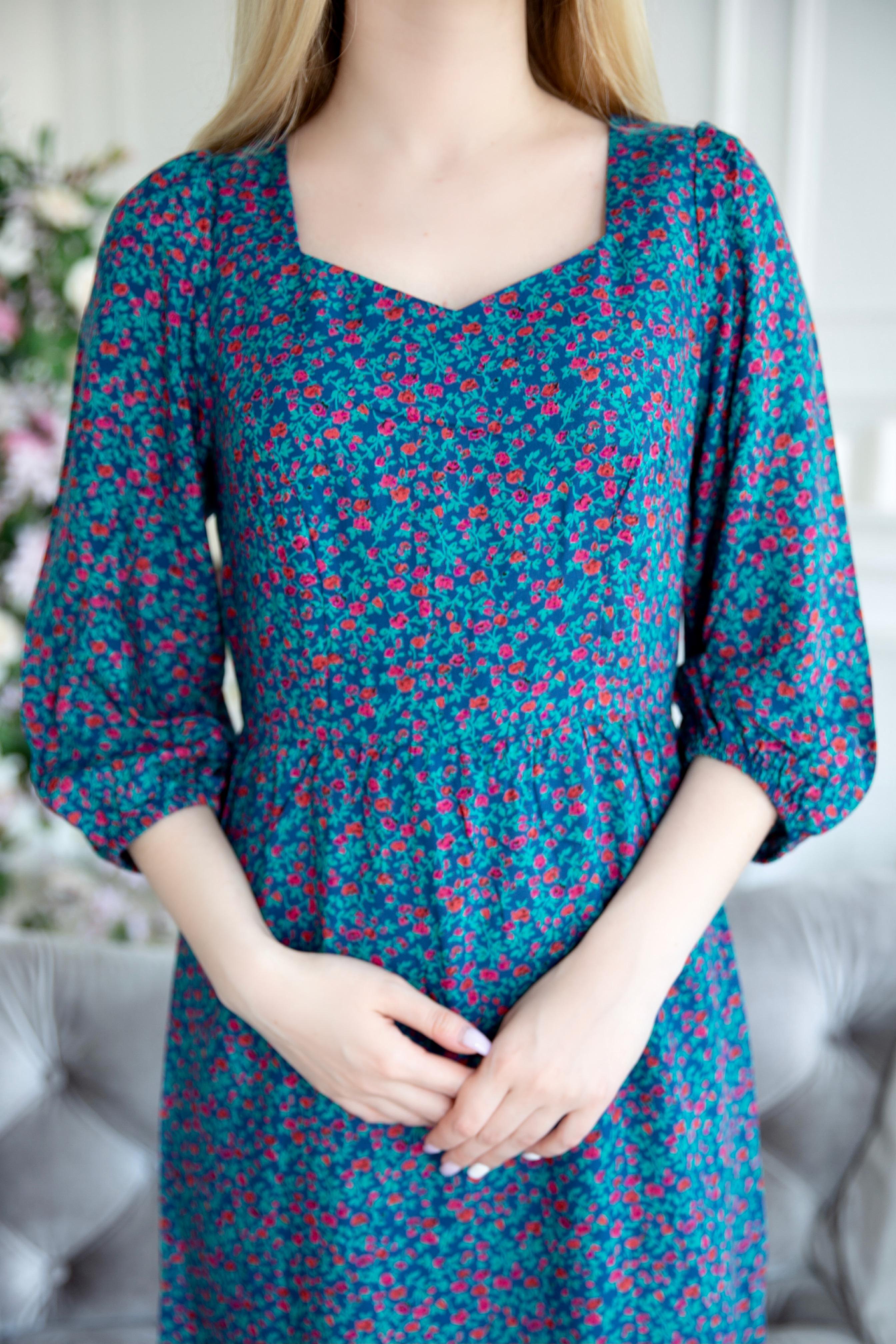 Фото товара 20940, повседневное платье миди